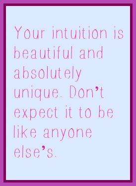 Your intuition is unique poster